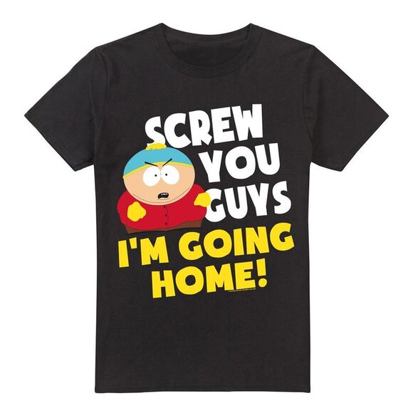 South Park Mens Screw You Guys Eric Cartman T-Shirt / Black - Picture 1 of 5